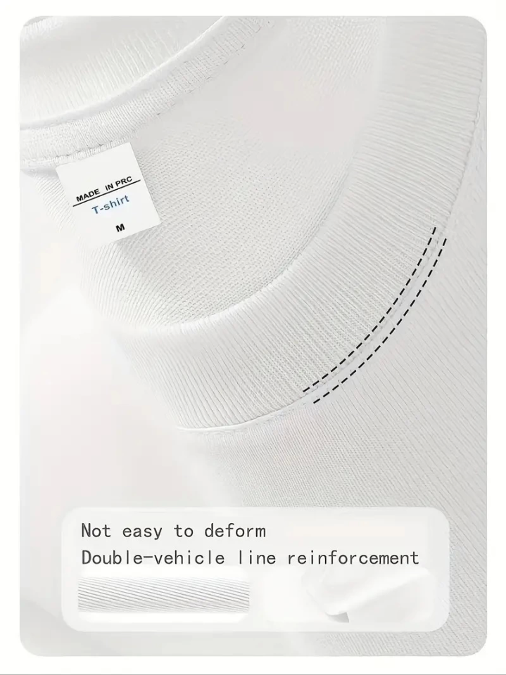 Printed Oversize Crew Neck T-shirt - White