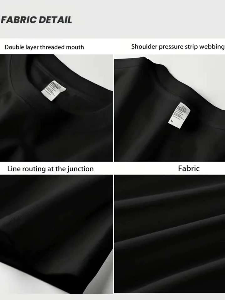 Comfortable Crew Neck T-shirt, Creative Cartoon Print - Soft Polyester, Suitable for All Seasons - Black