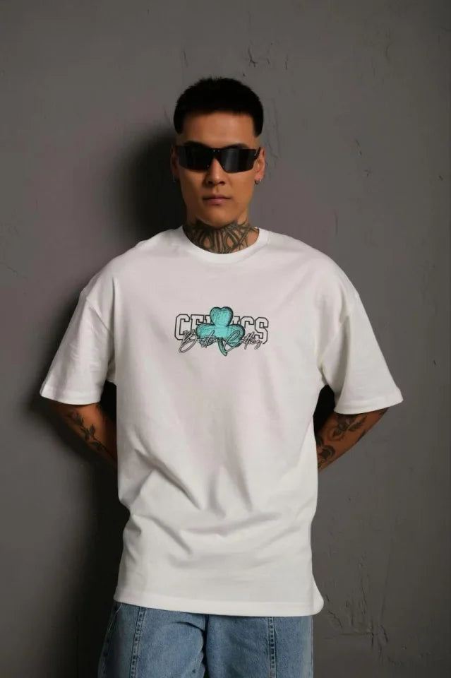 Men's Back Printed T-shirt - White