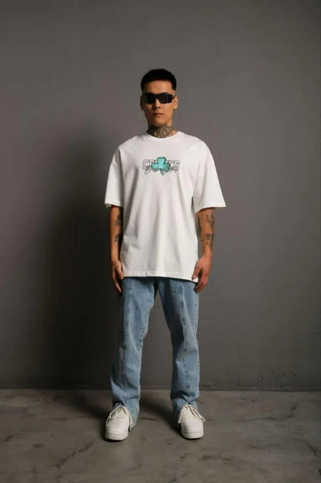 Men's Back Printed T-shirt - White