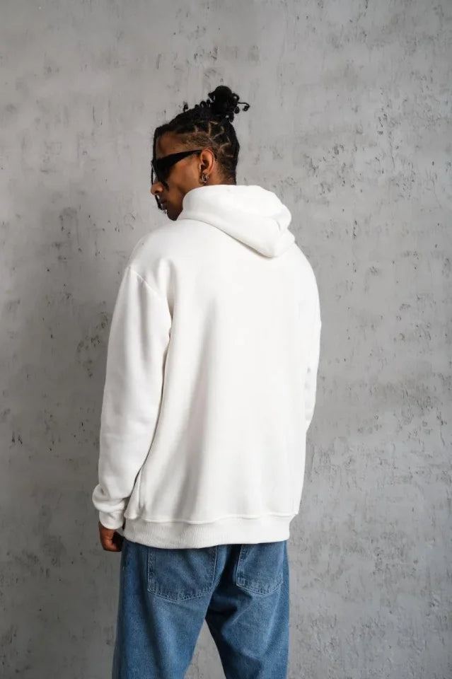 Men's DANKES Printed Hooded Sweatshirt - White