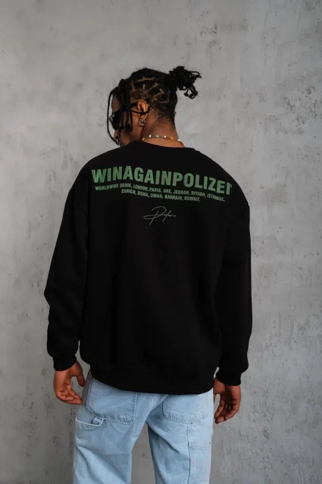 Men's Printed Sweatshirt - Black