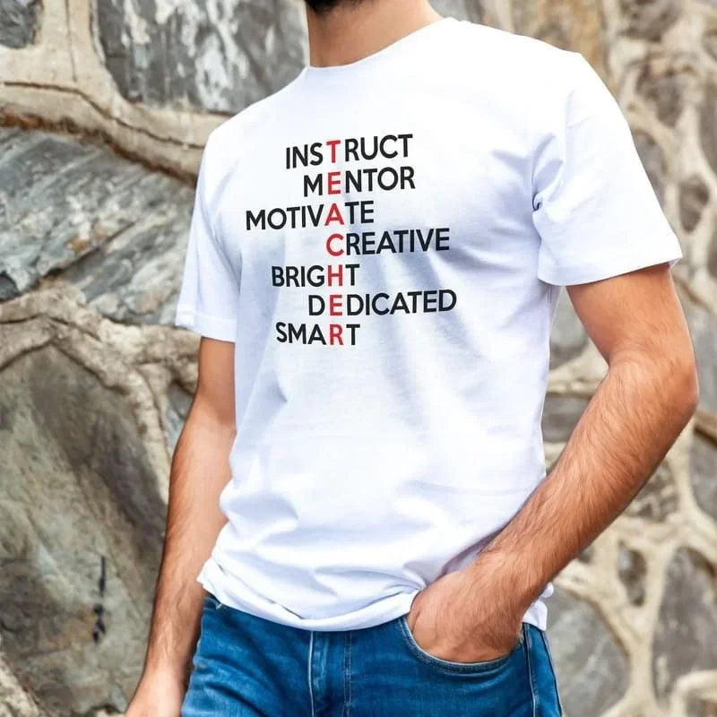 Unisex Crew Neck Printed Oversize T-Shirt - White
