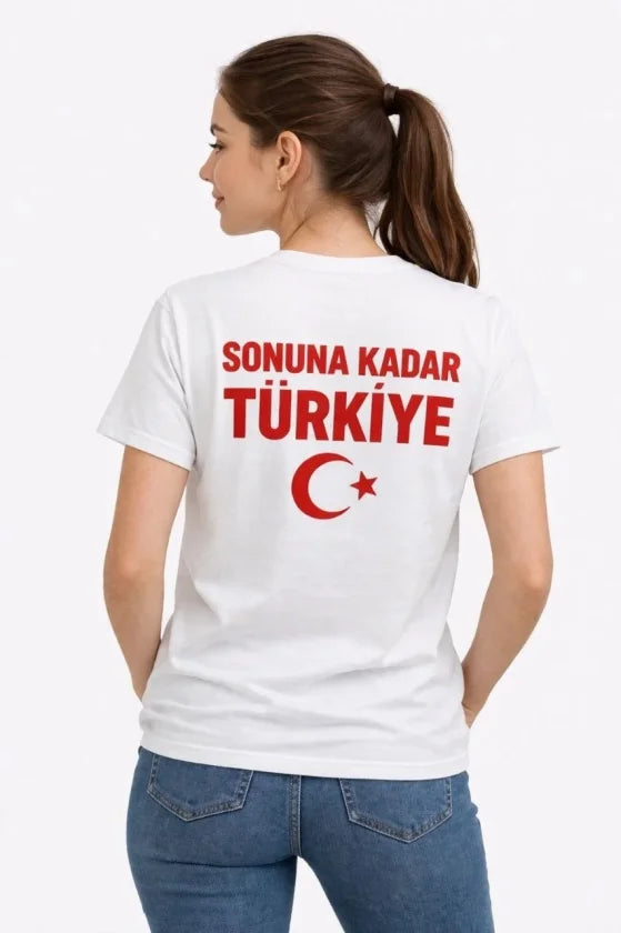 TURKEY Crescent Star Printed Fan Jersey T-Shirt - White
