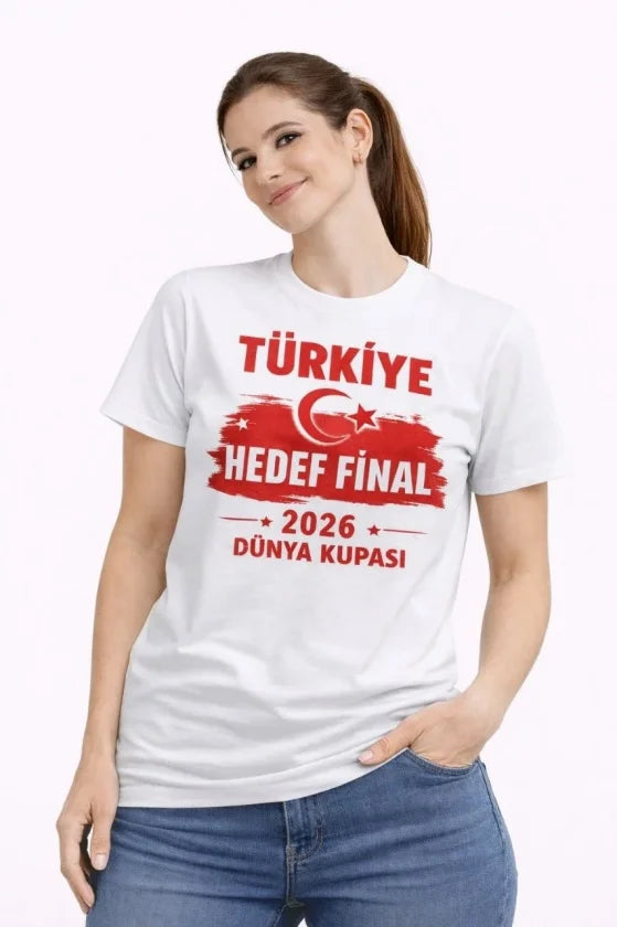 TURKEY Printed T-Shirt Crescent Star 2026 World Cup Fan Jersey T-Shirt - White