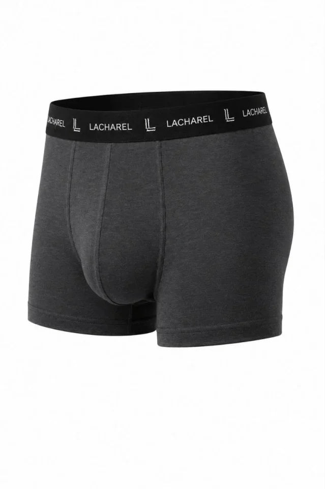 Erkek Likralı Pamuklu Nefes Alan Penye Boxer 3lü Paket - Siyah - Gri - Füme