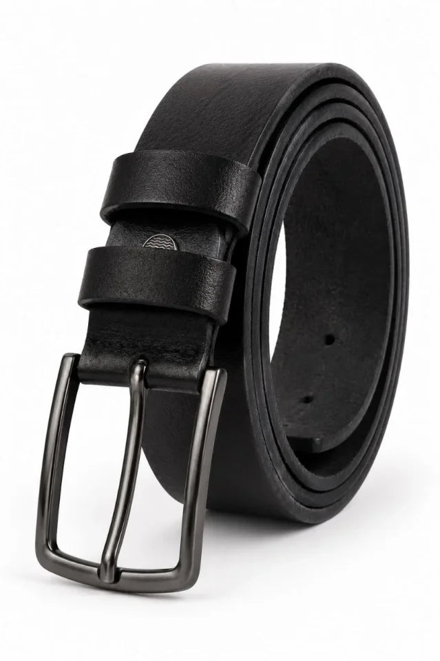 Erkek Hakiki Deri 4 Cm Klasik Kemer Metal Tokalı Günlük Ve Klasik Kullanım