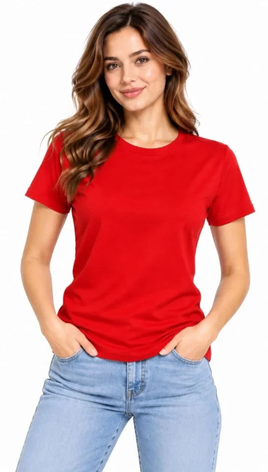 Basic Tişört Bisiklet Yaka Kısa Kol Günlük Yazlık Slim Fit T-Shirt