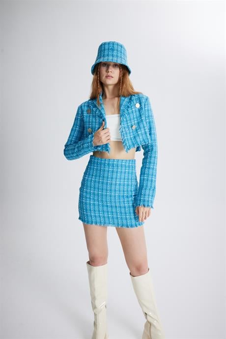 Tweed Etek Mavi