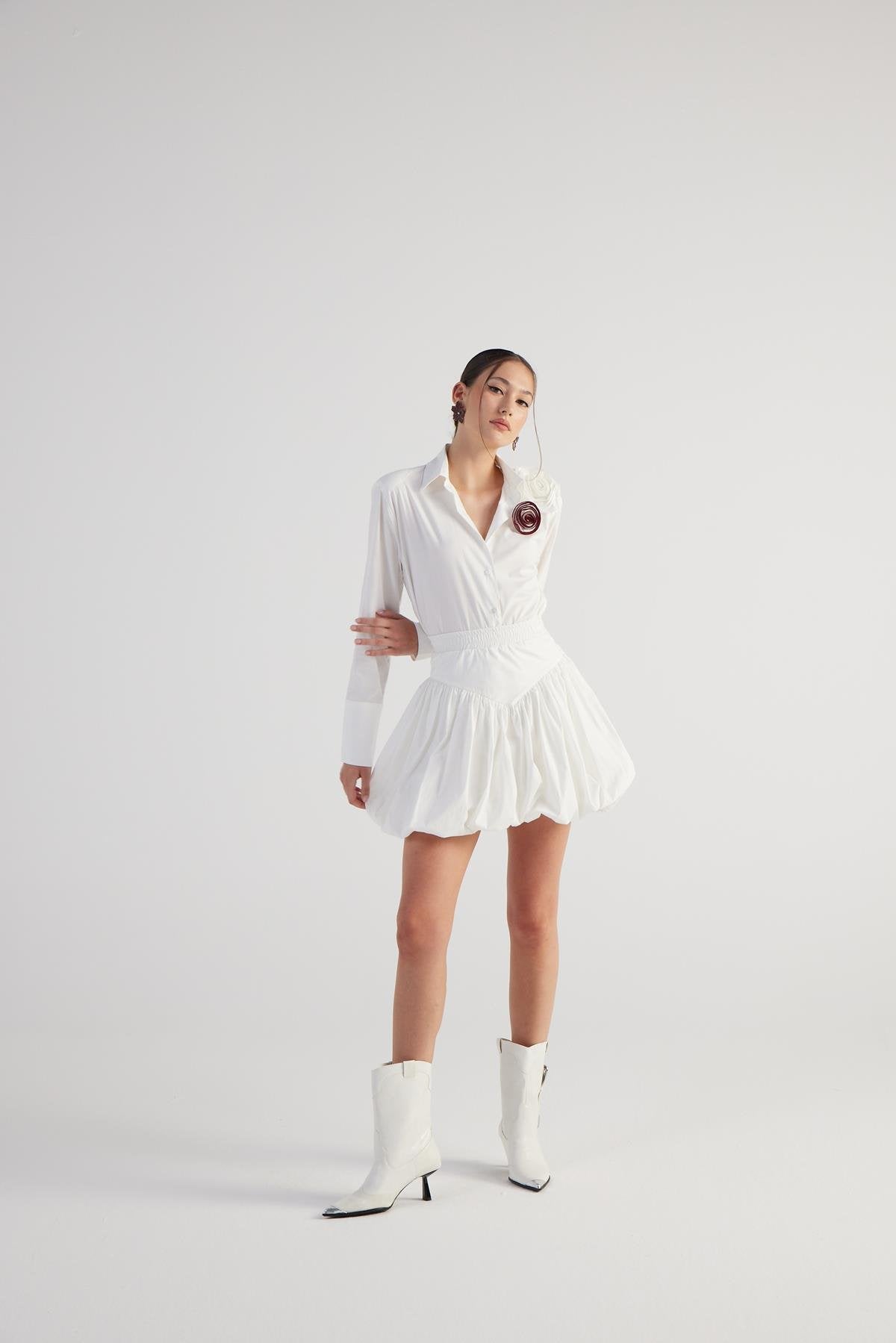 Beli Lastikli Mini Balon Lexi Etek Beyaz