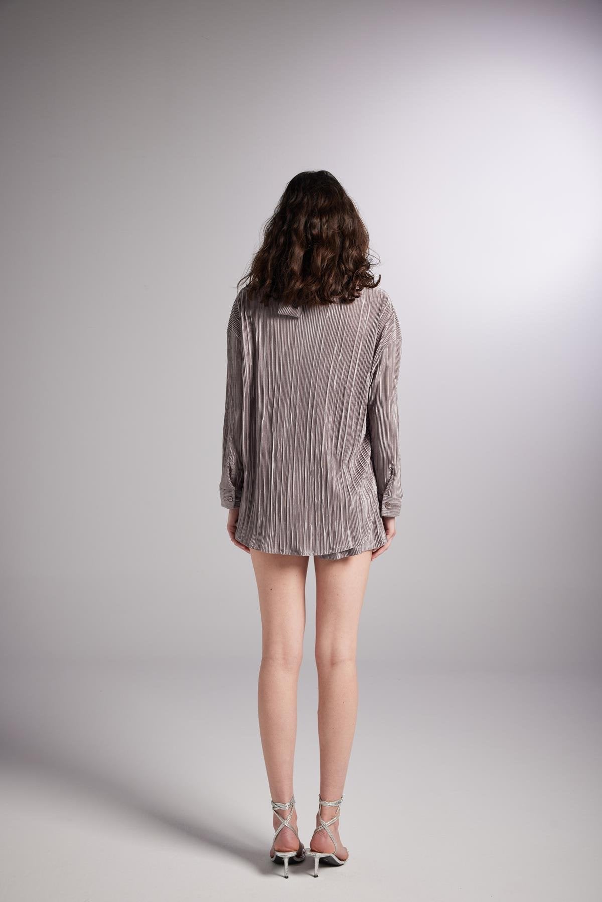 Comfy Oversize Gömlek Vizon