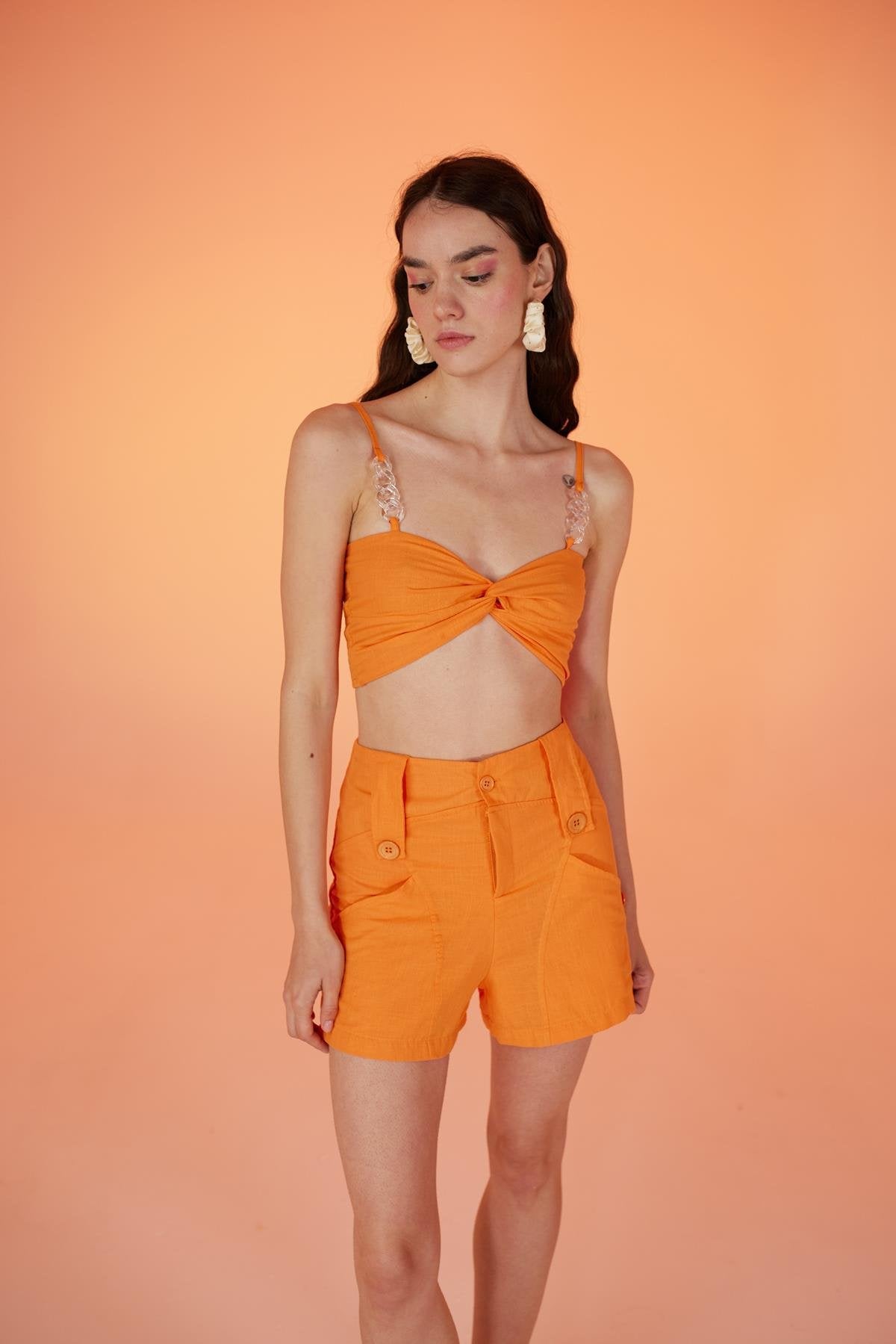 Rise Şort Turuncu