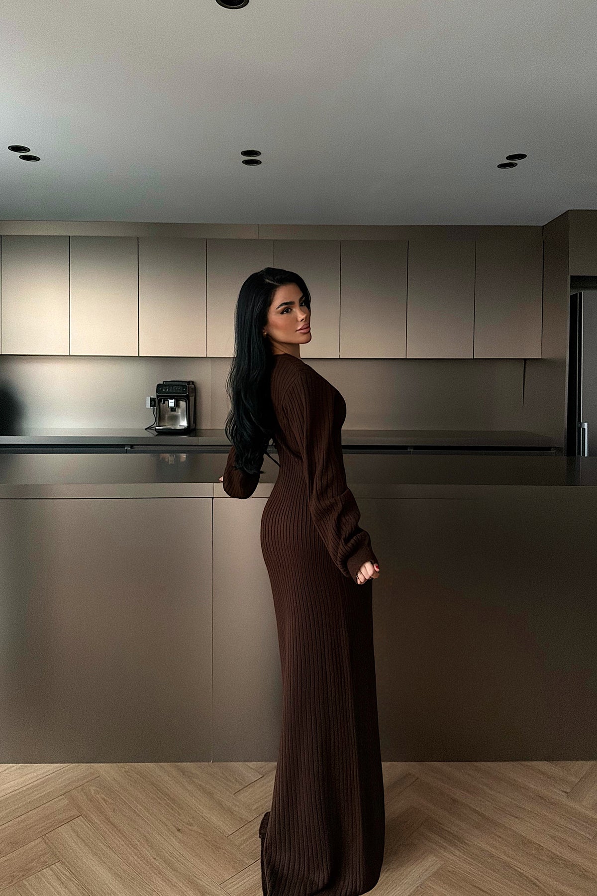 Acı Kahve Ophelie Triko Elbise ATE-4457