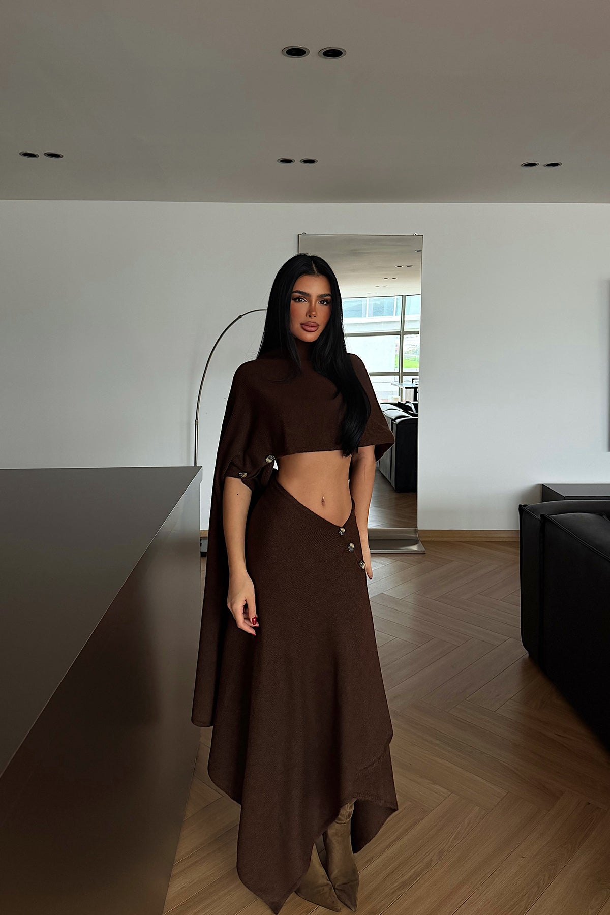 Acı Kahve Suzette triko takım ATE-4396