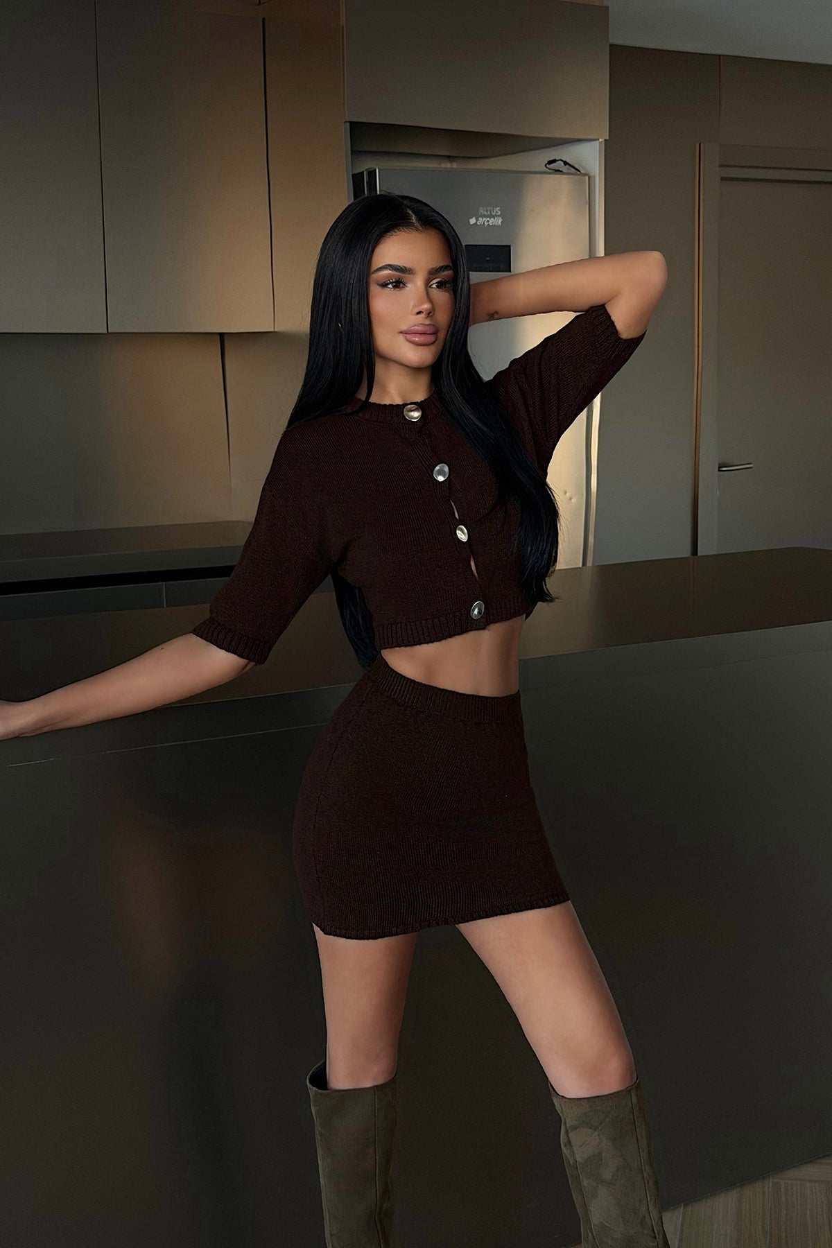 Acı Kahve Alondra Triko Takım ATE-4424