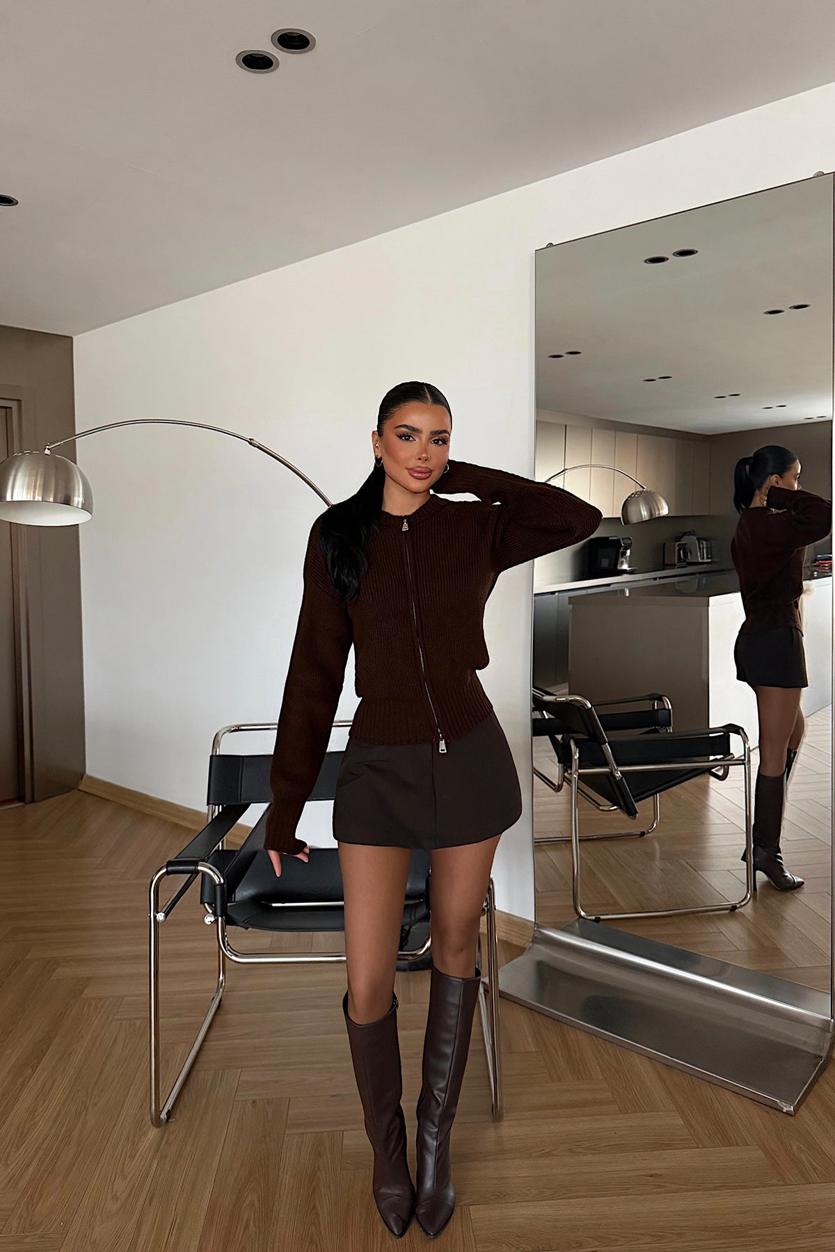 Acı Kahve Lilja Triko Hırka ATE-4058