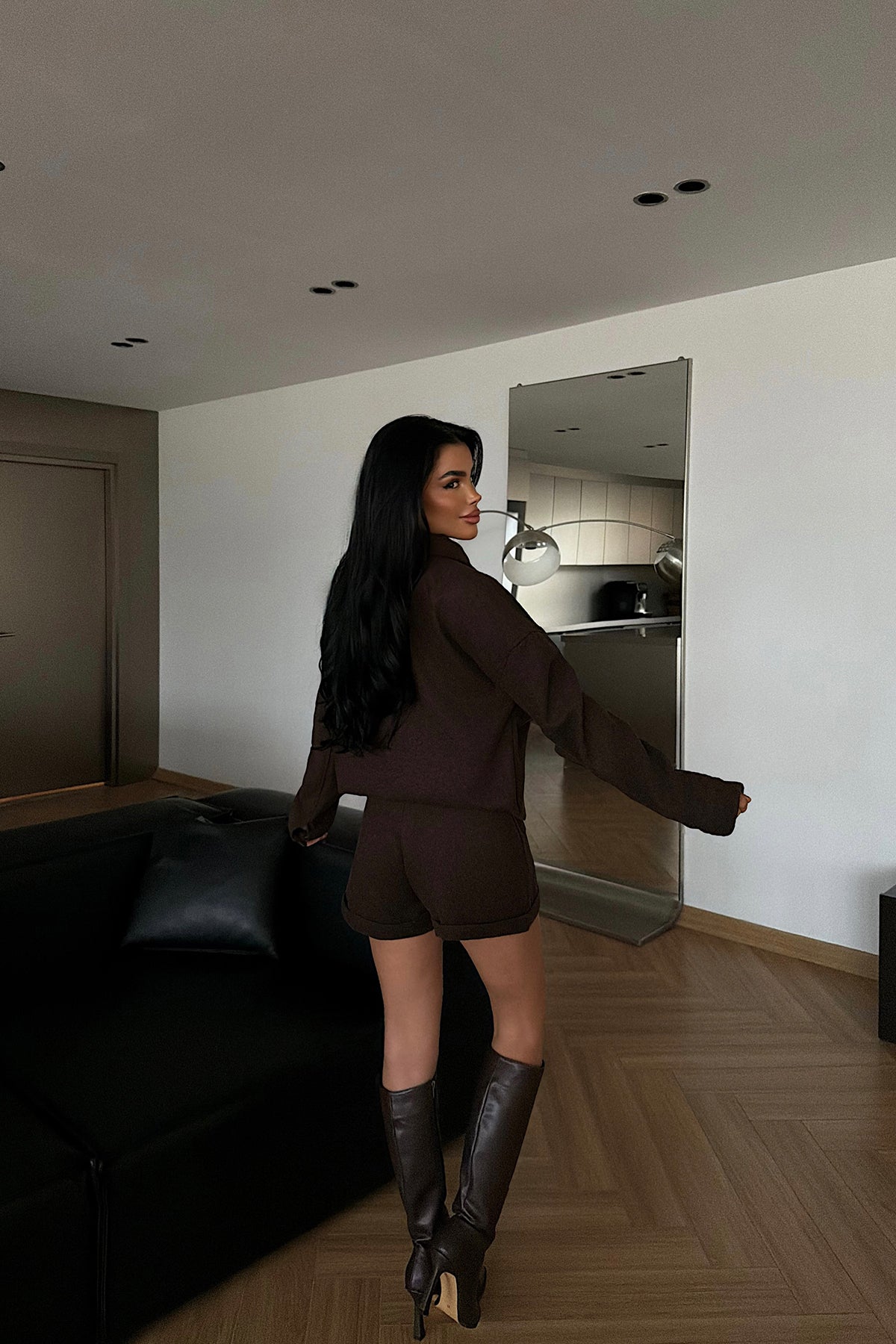 Acı Kahve Marner şort ceket takım ATE-4488