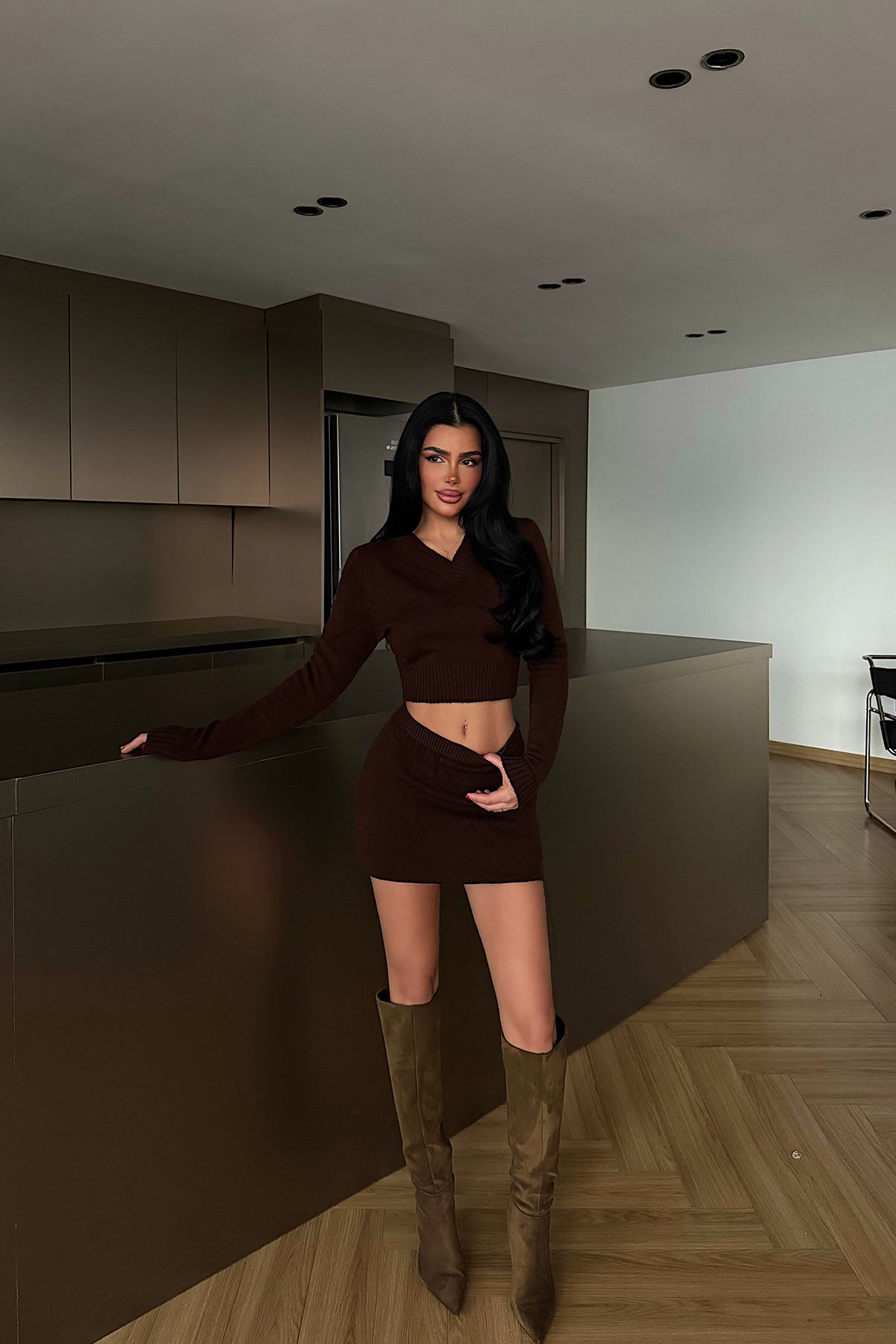 Acı Kahve İlue Triko Takım ATE-4368