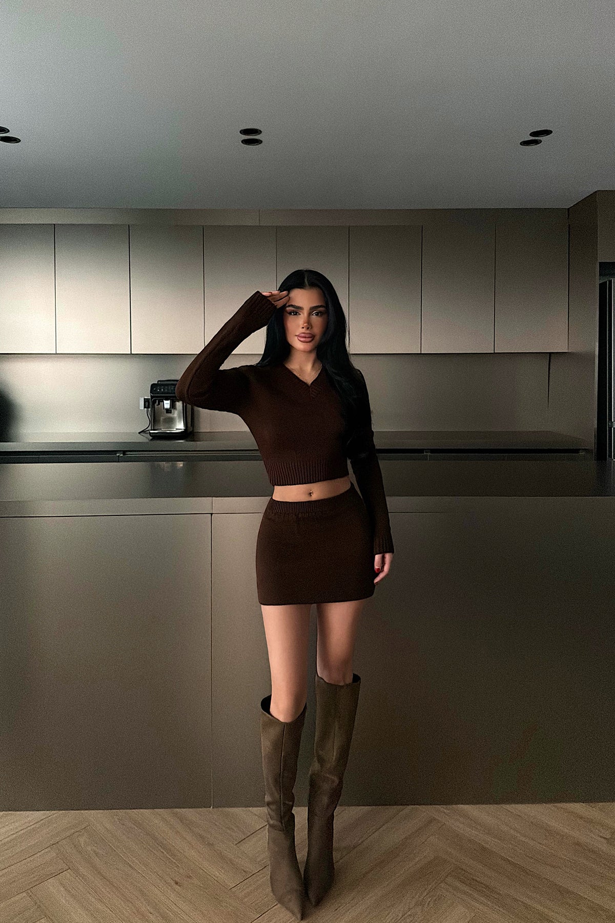 Acı Kahve İlue Triko Takım ATE-4368