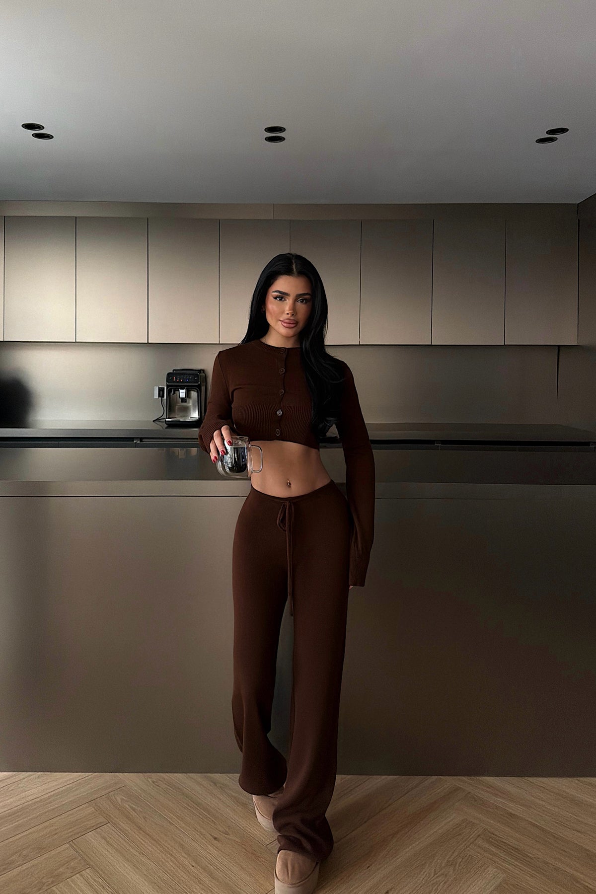 Acı Kahve Nagina Triko Takım ATE-4402