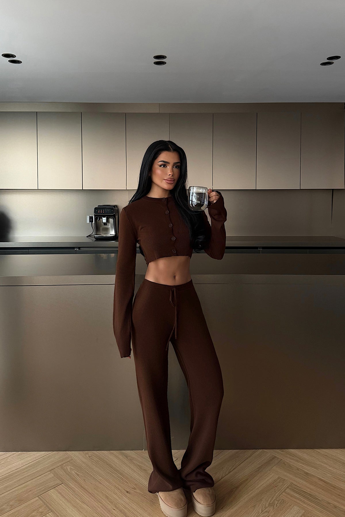 Acı Kahve Nagina Triko Takım ATE-4402