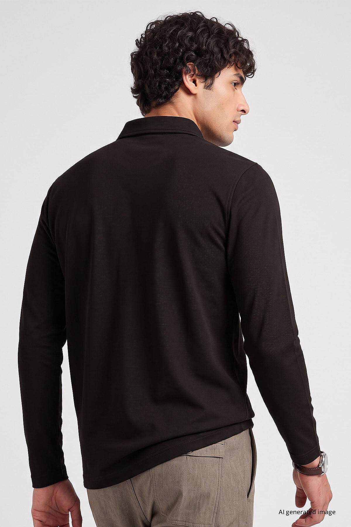 Acı Kahverengi Rahat Form Basic Erkek Polo Yaka T-Shirt - 88512