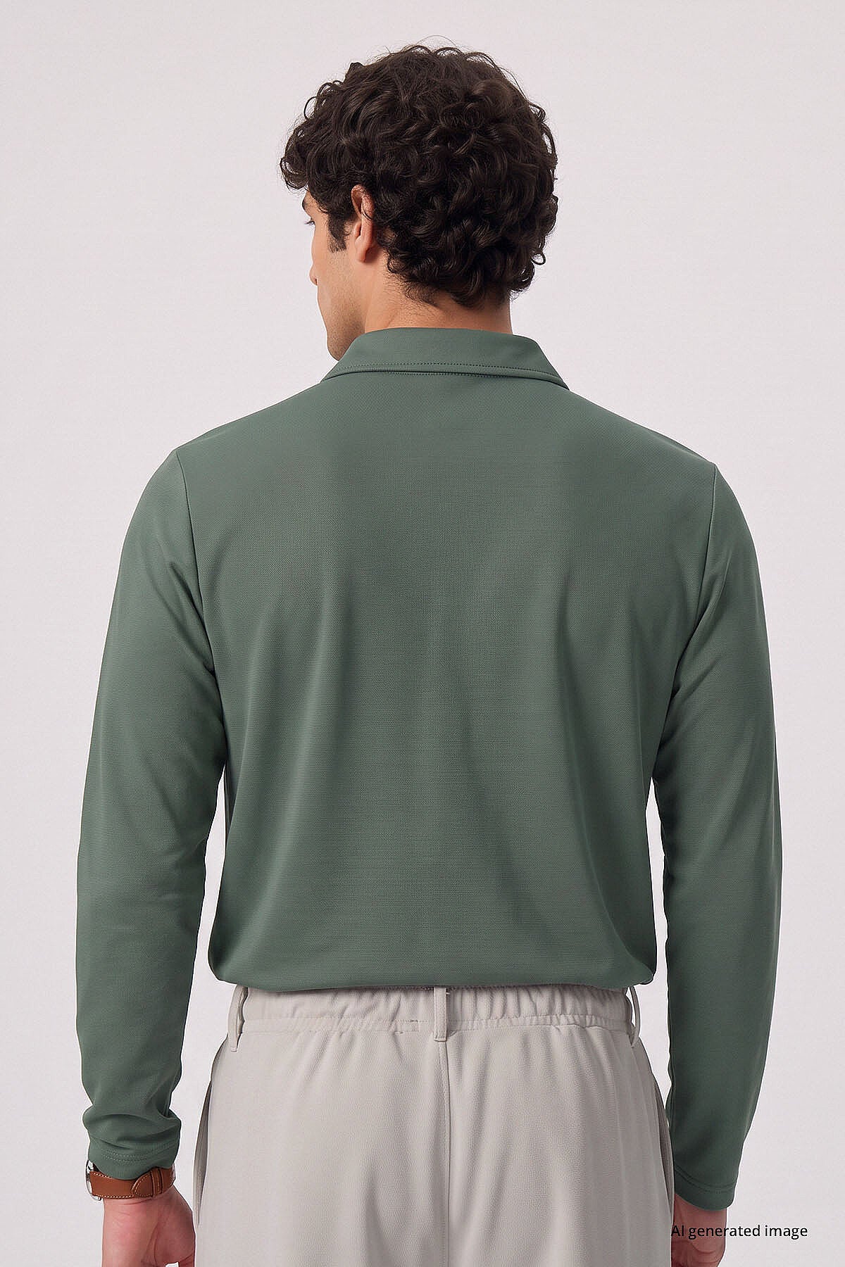 Açık Yeşil Rahat Form Basic Erkek Polo Yaka T-Shirt - 88512
