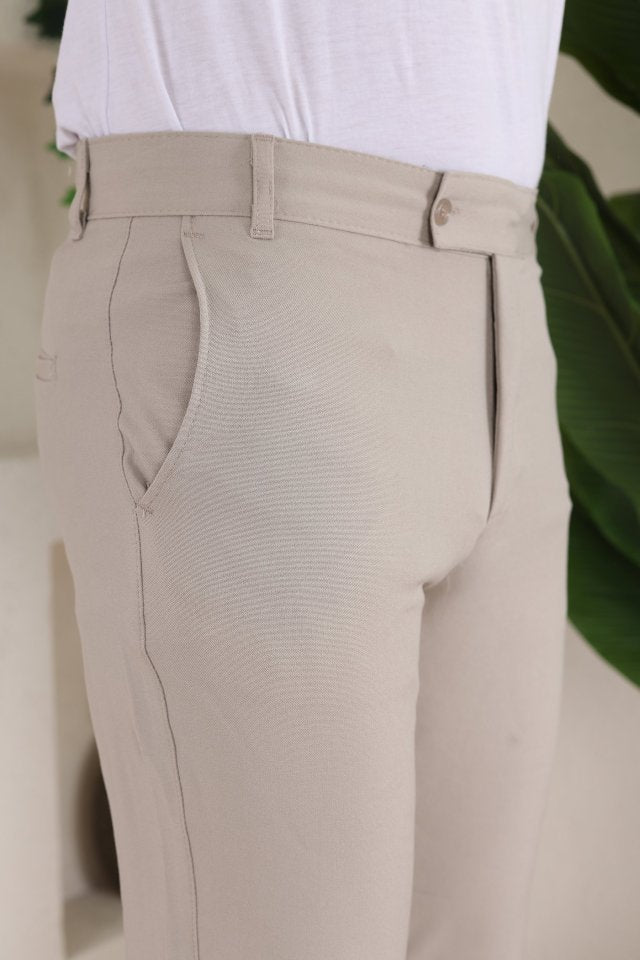 Erkek Slim Fit Dilli Kumaş Pantolon