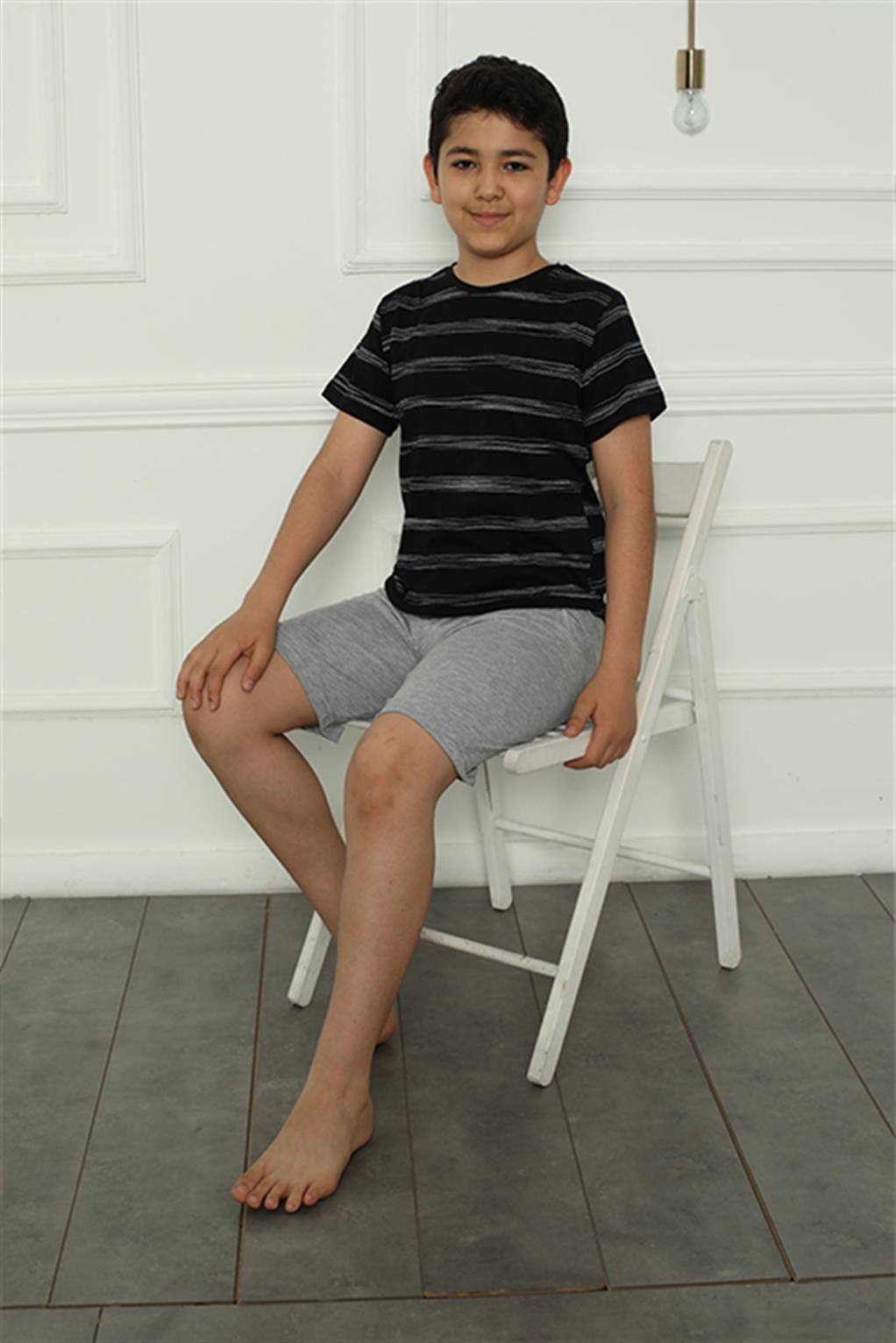 Akbeniz Erkek Çocuk Penye Şortlu Pijama Takım 20392