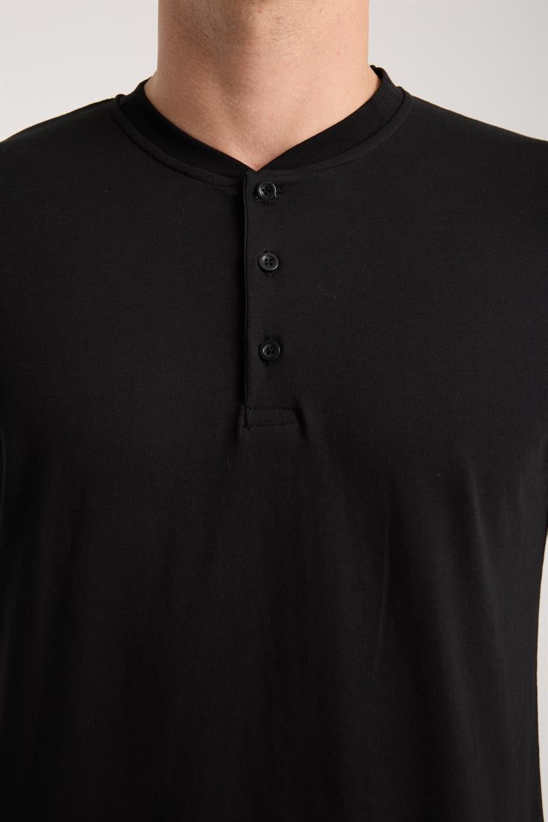 Akbeniz Erkek Füme Düğmeli Yaka Kısa Kol Pijama Takımı