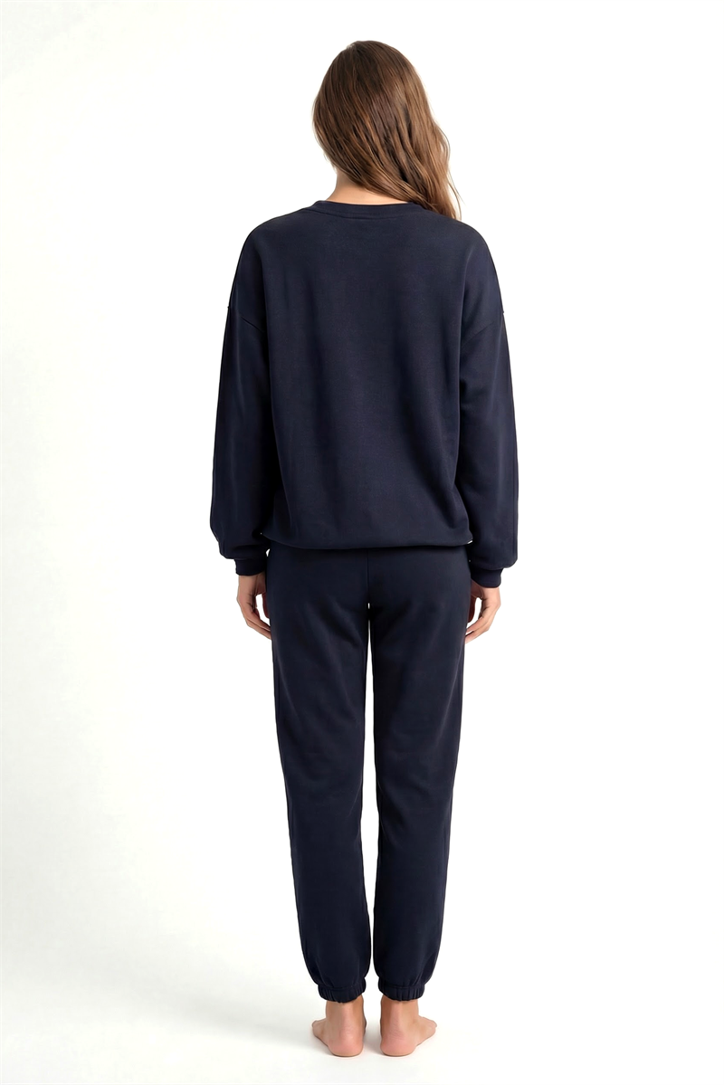 Akbeniz Kadın Basic Sweatshirt Eşofman Takımı – Siyah