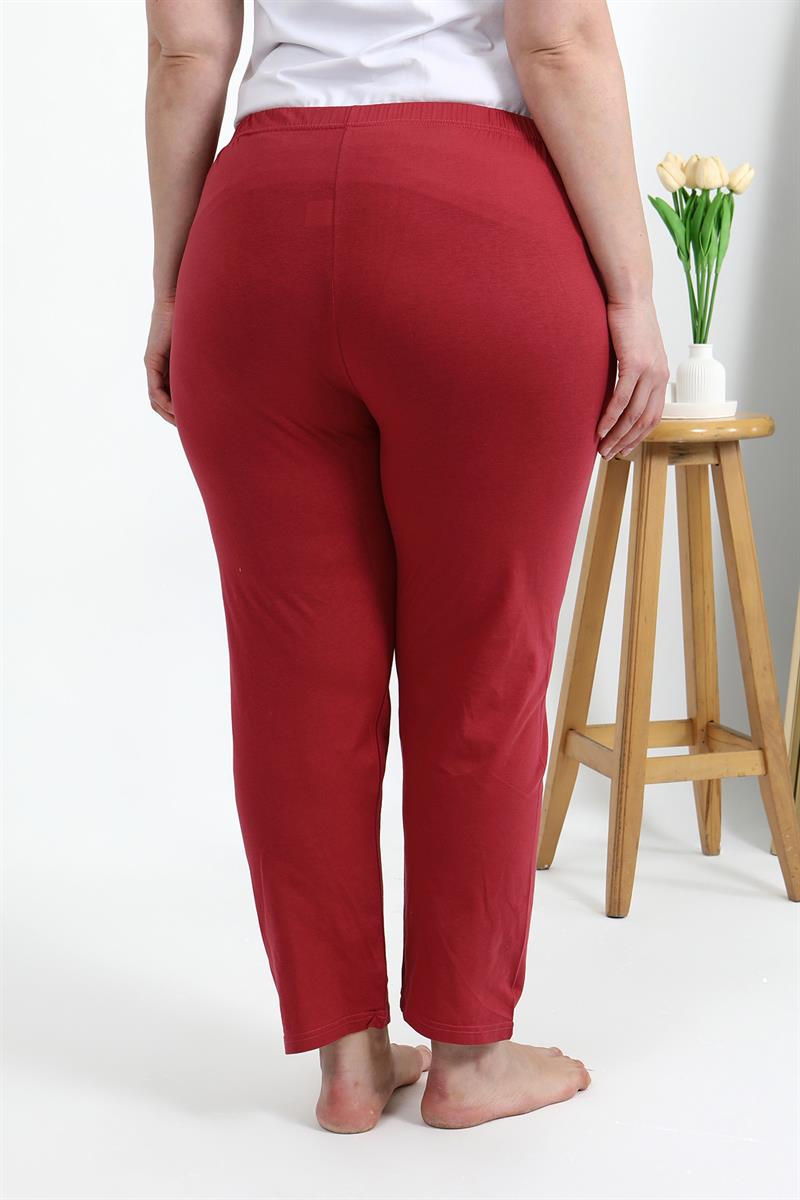 Akbeniz Kadın Pamuklu Büyük Beden Alt Pijama 27559 Mercan