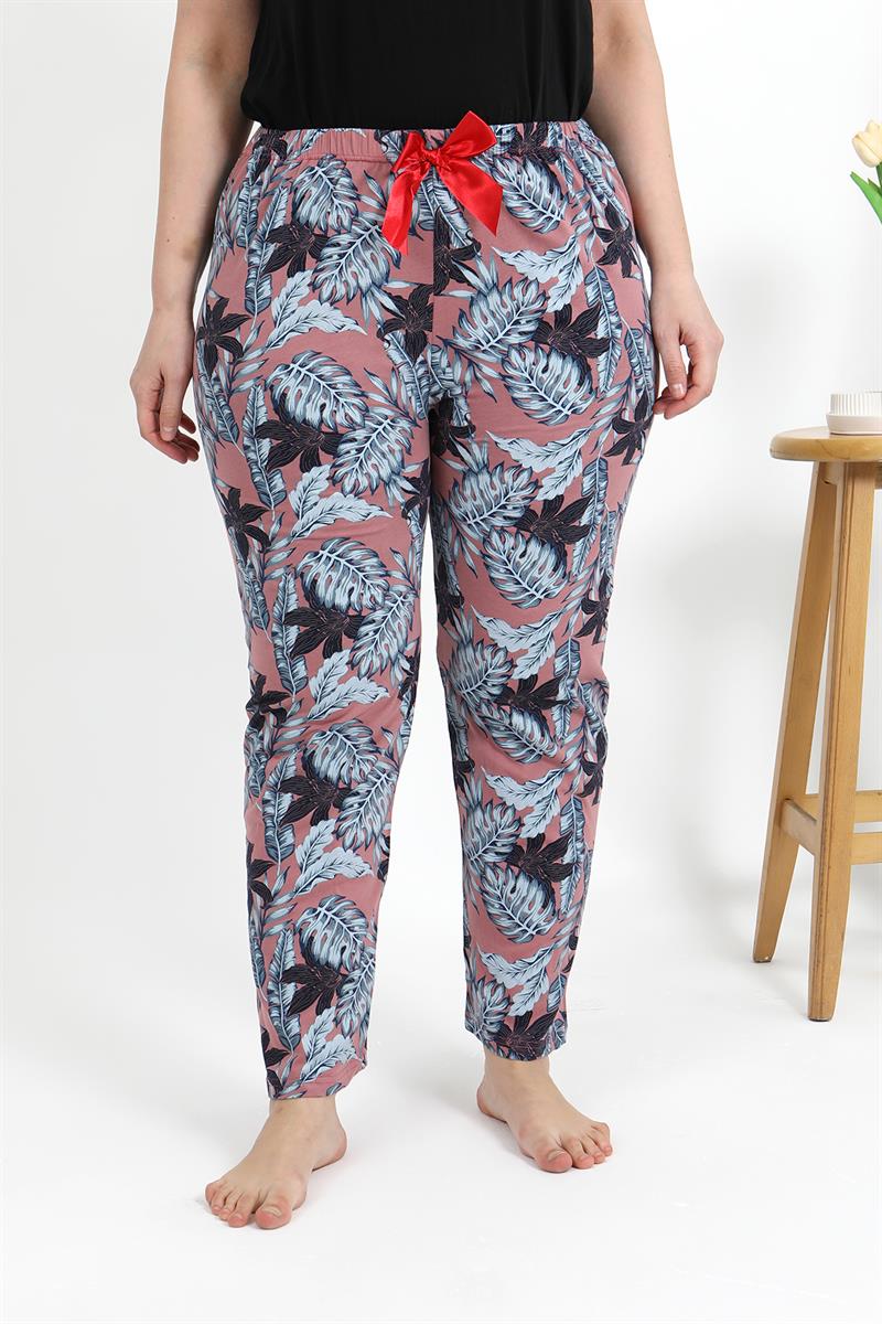 Akbeniz Kadın Pamuklu Büyük Beden Alt Pijama 27557 Somon