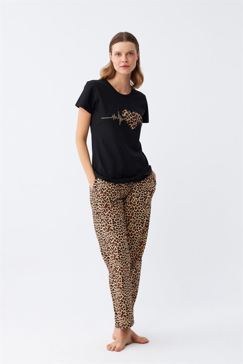 Akbeniz Kadın Penye Kısa Kol Pijama Takım 4128