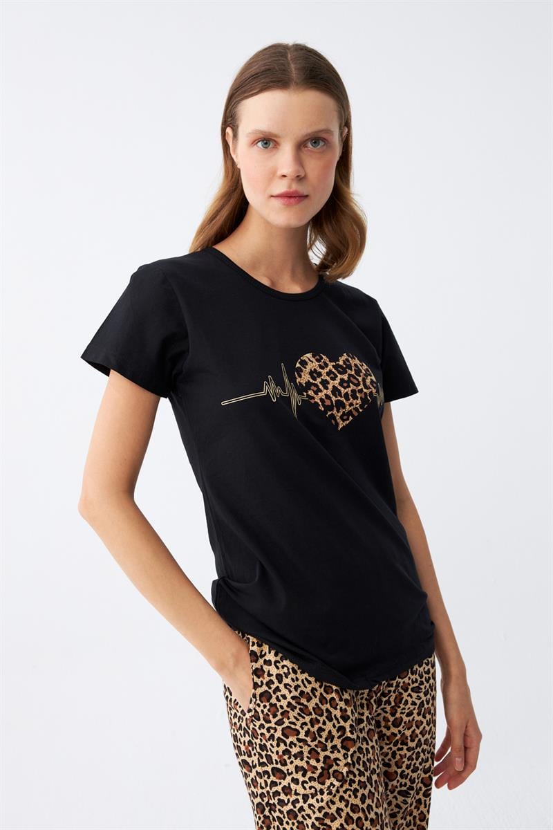 Akbeniz Kadın Penye Kısa Kol Pijama Takım 4128