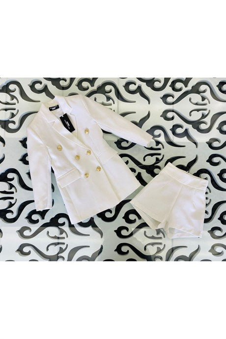 Anne Kız Gold Düğmeli Blazer Ceket