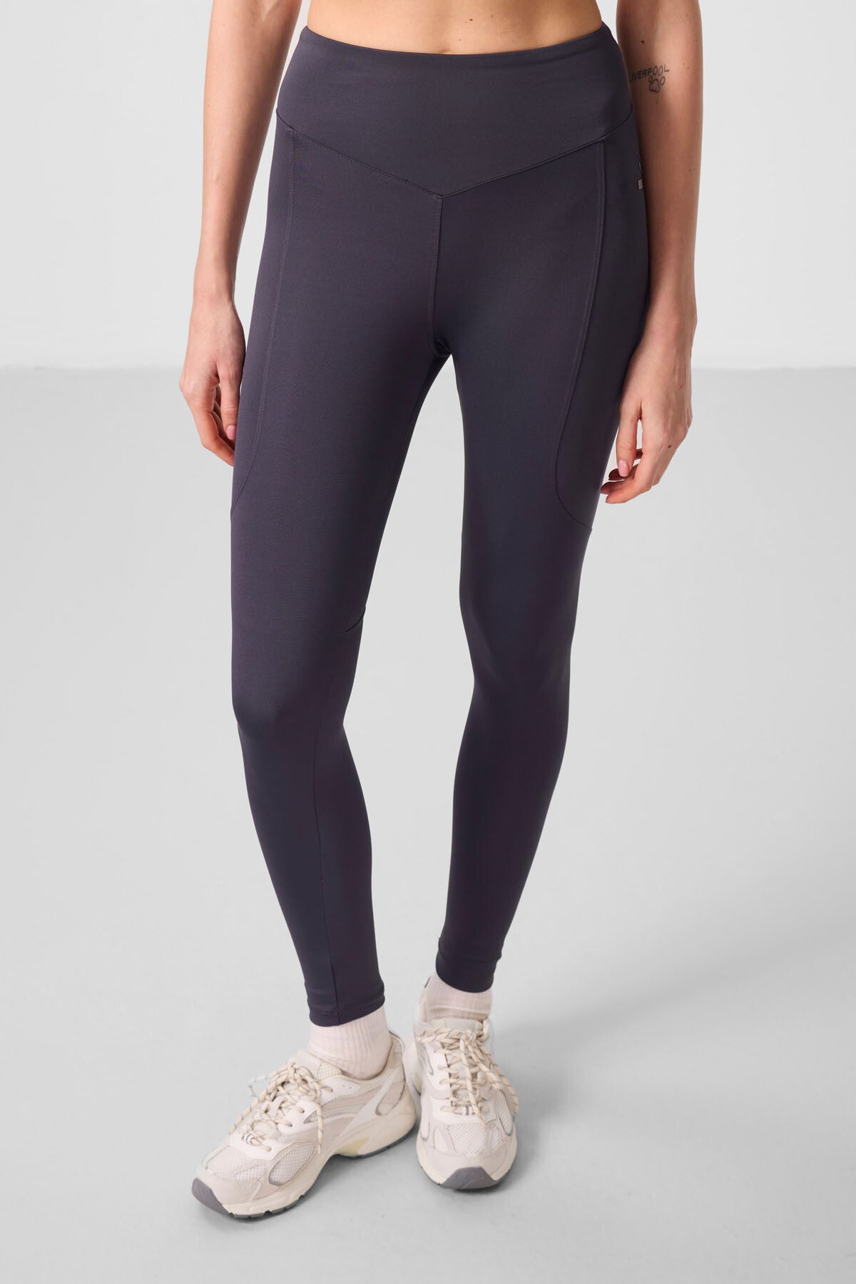 Antrasit Standart Fit Esnek Performans Kadın Tayt - 94666