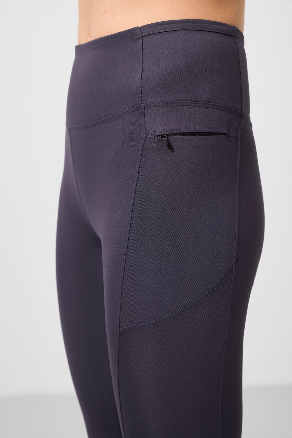 Antrasit Esnek Standart Fit Performans Kadın Tayt - 94667