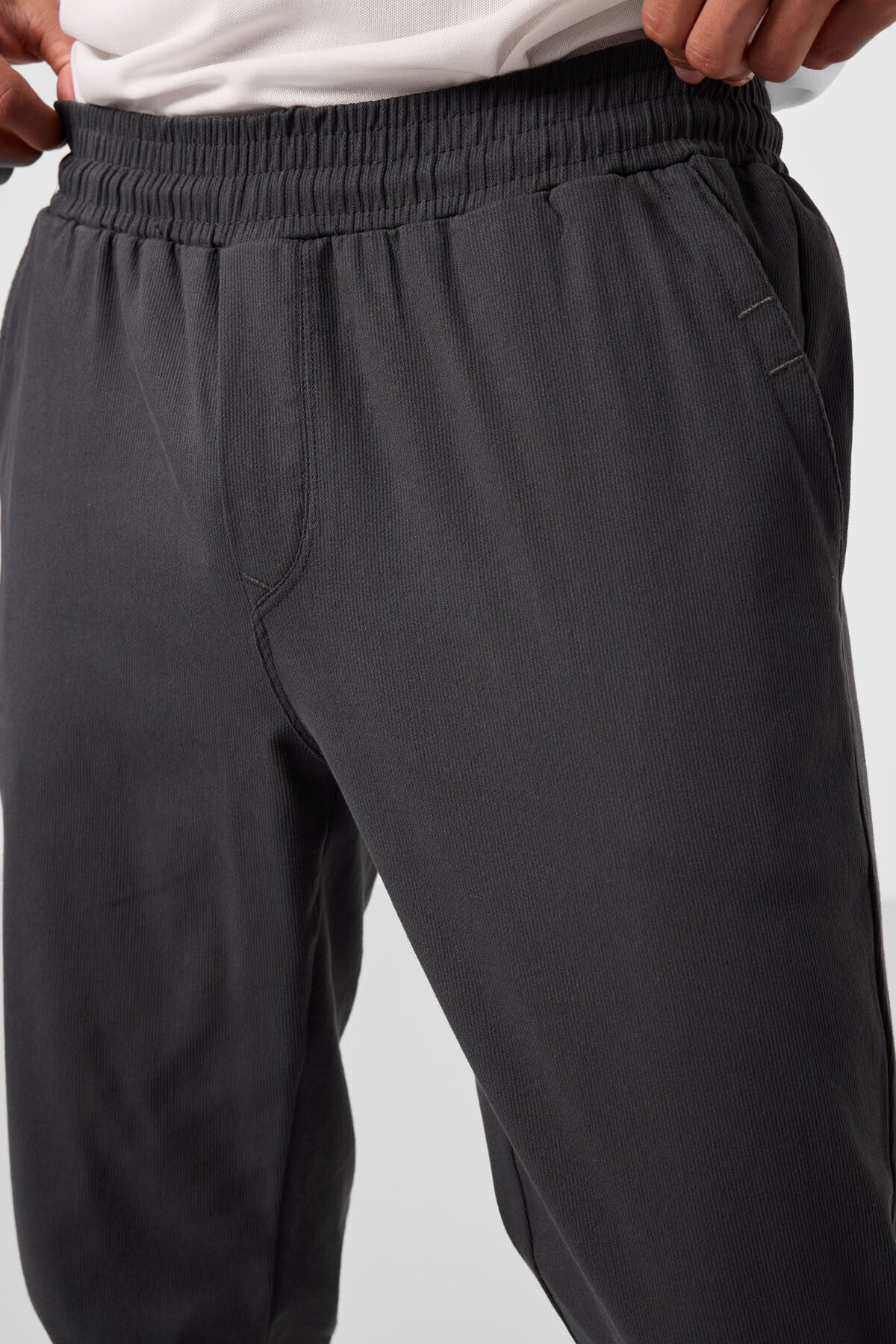 Antrasit Standart Fit Dokuma Hafif Esnek Chino Erkek Pantolon - 82176