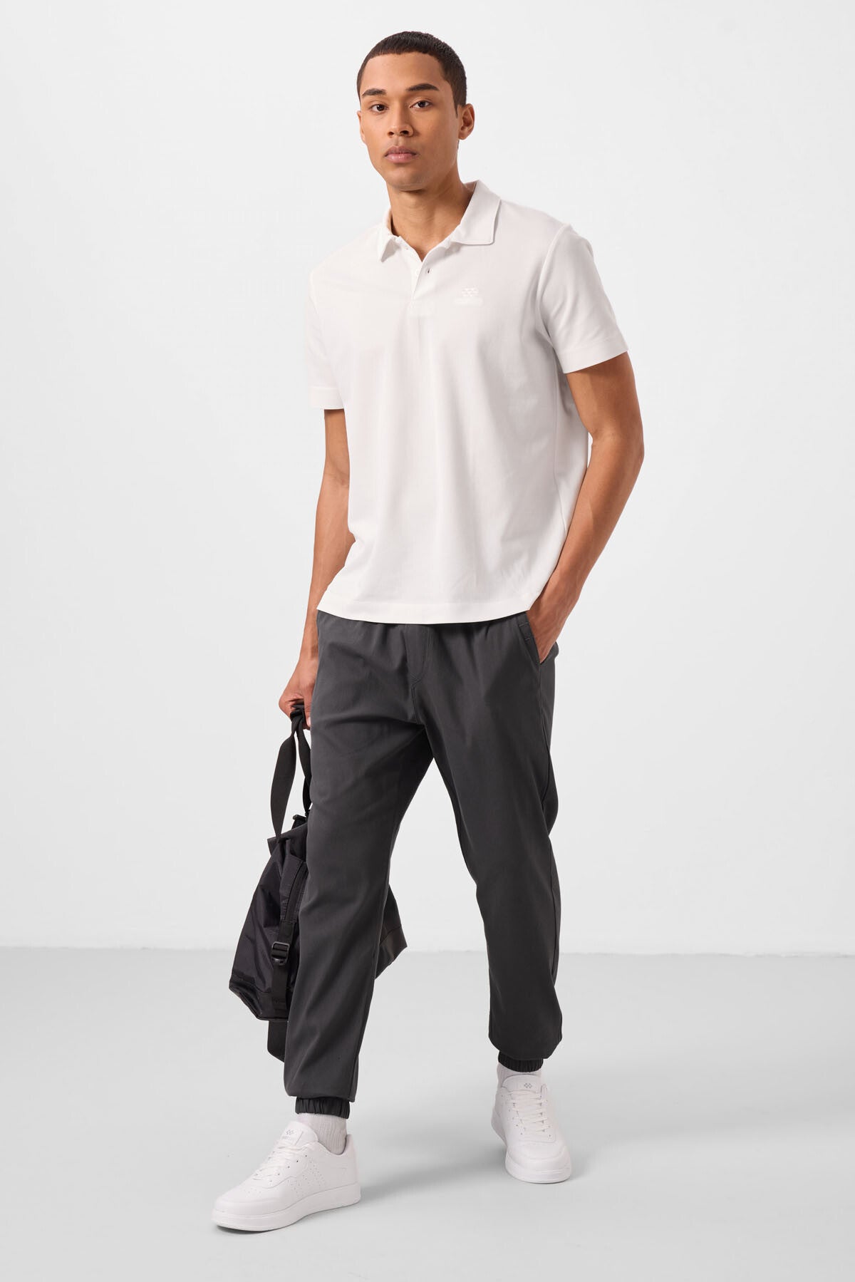 Antrasit Standart Fit Dokuma Hafif Esnek Chino Erkek Pantolon - 82176