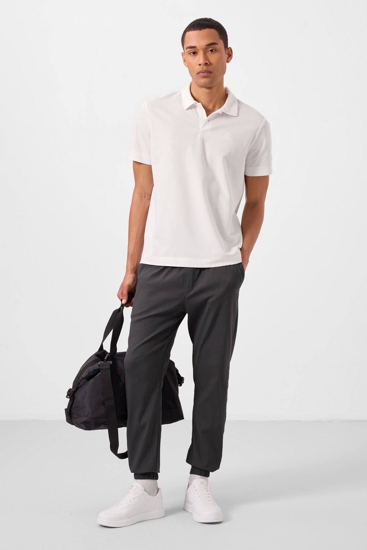 Antrasit Standart Fit Dokuma Hafif Esnek Chino Erkek Pantolon - 82176