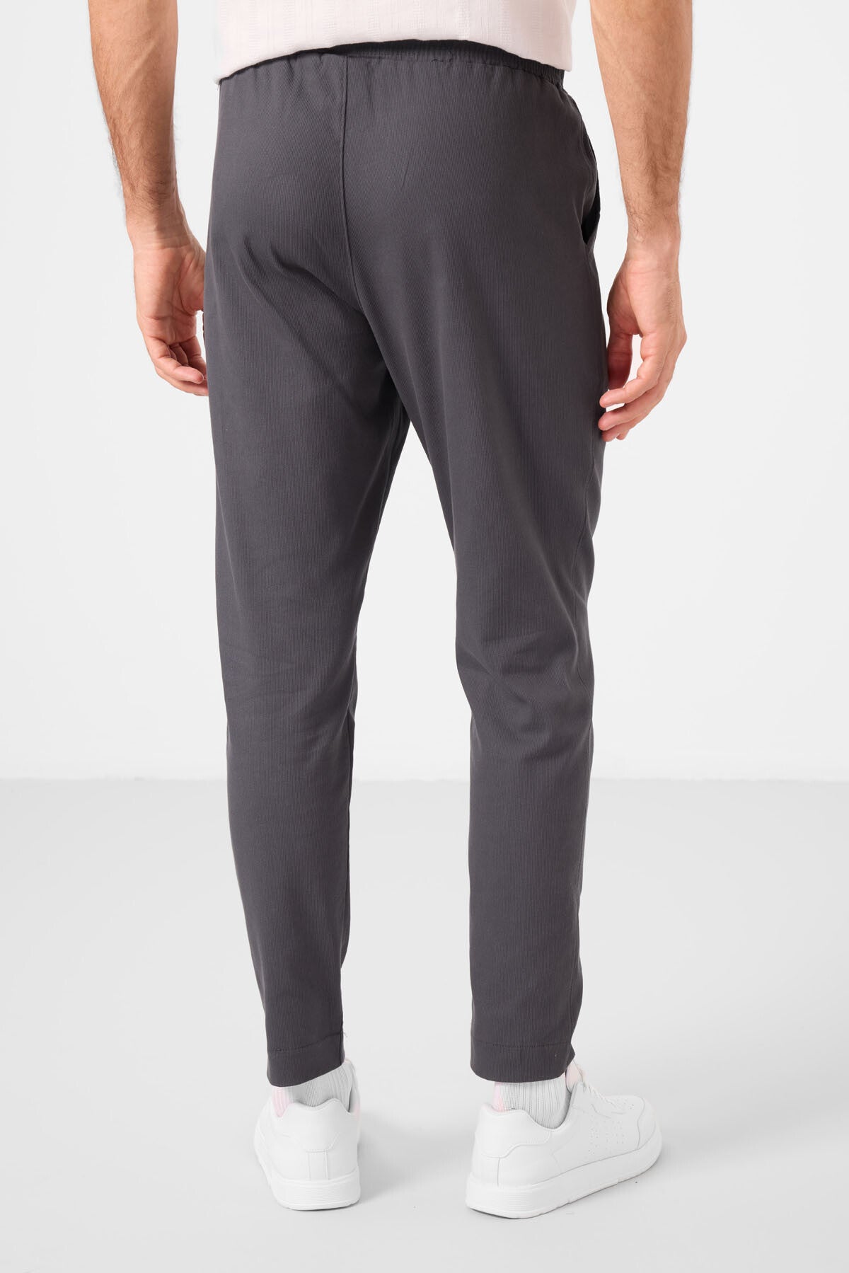 Antrasit Standart Fit Dokuma Hafif Esnek Chino Erkek Pantolon - 82177