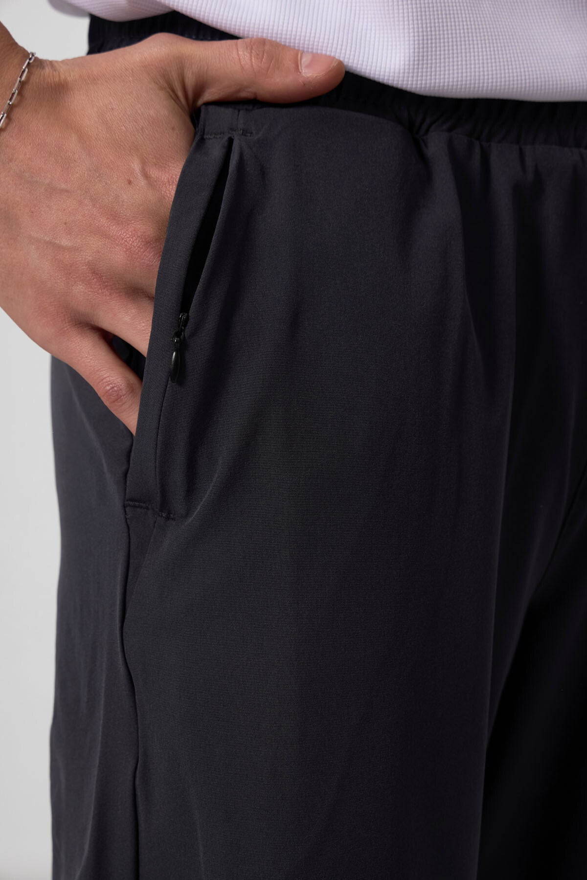 Antrasit İnce Yumuşak Standart Fit Erkek Taytlı Şort - 81287