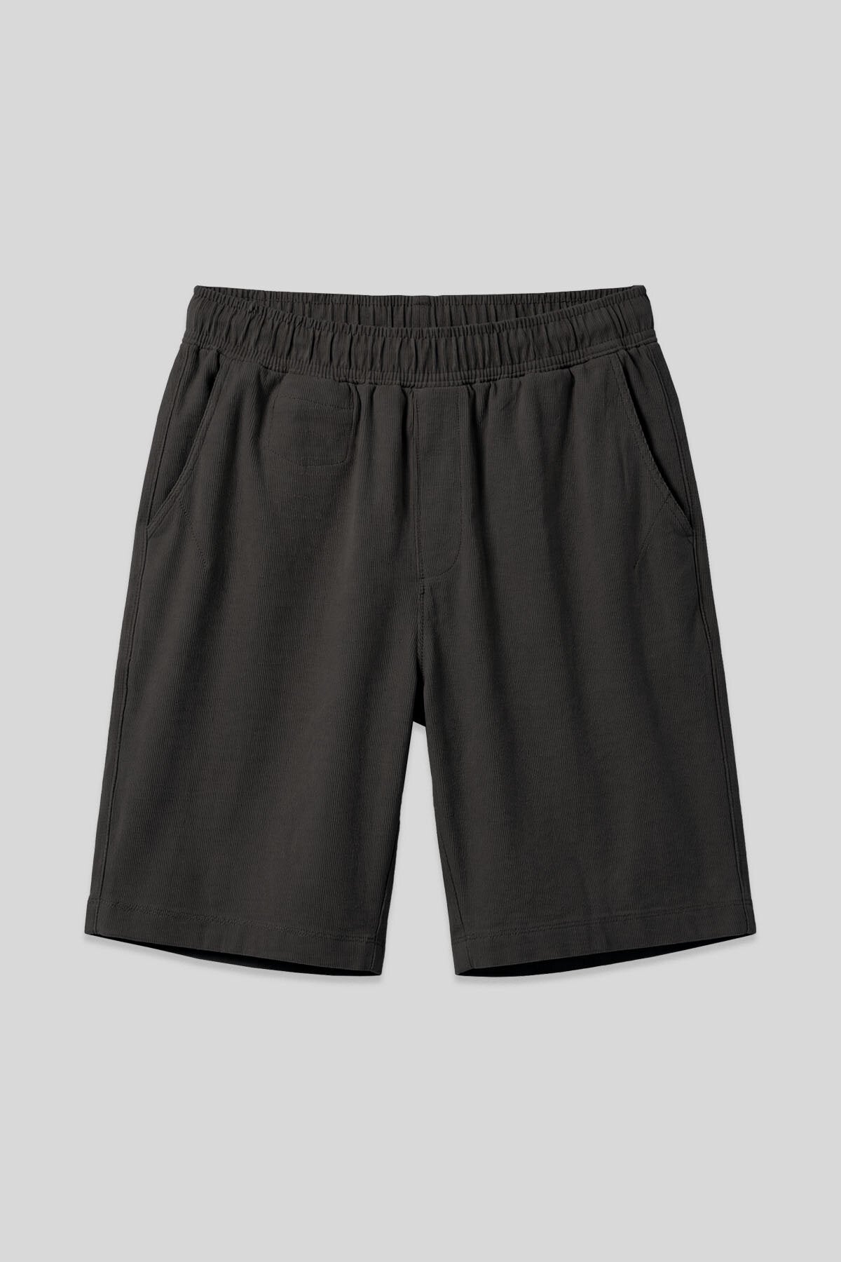 Antrasit Standart Fit Dokuma Hafif Esnek Chino Erkek Şort - 81290