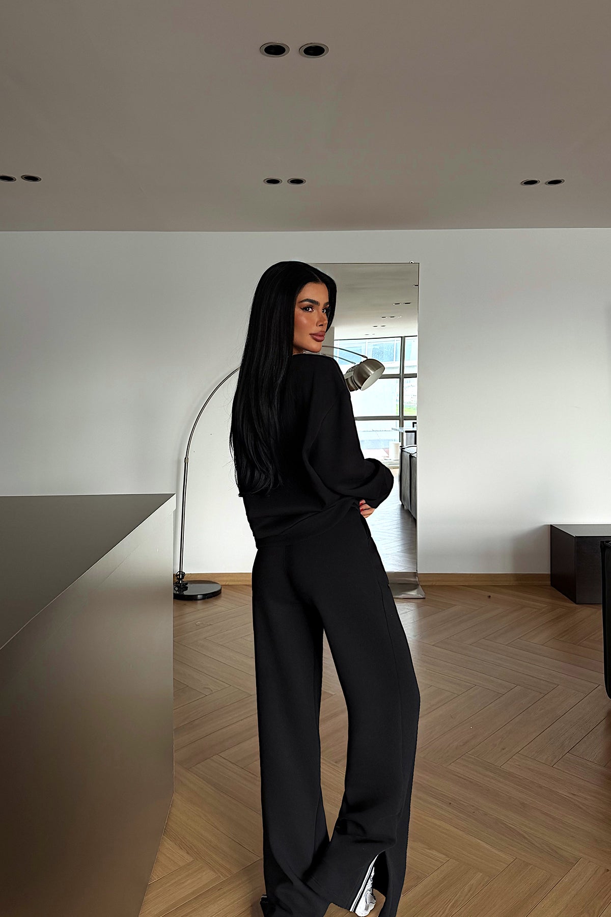 Siyah Kassel Eşofman Takımı ATE-4281