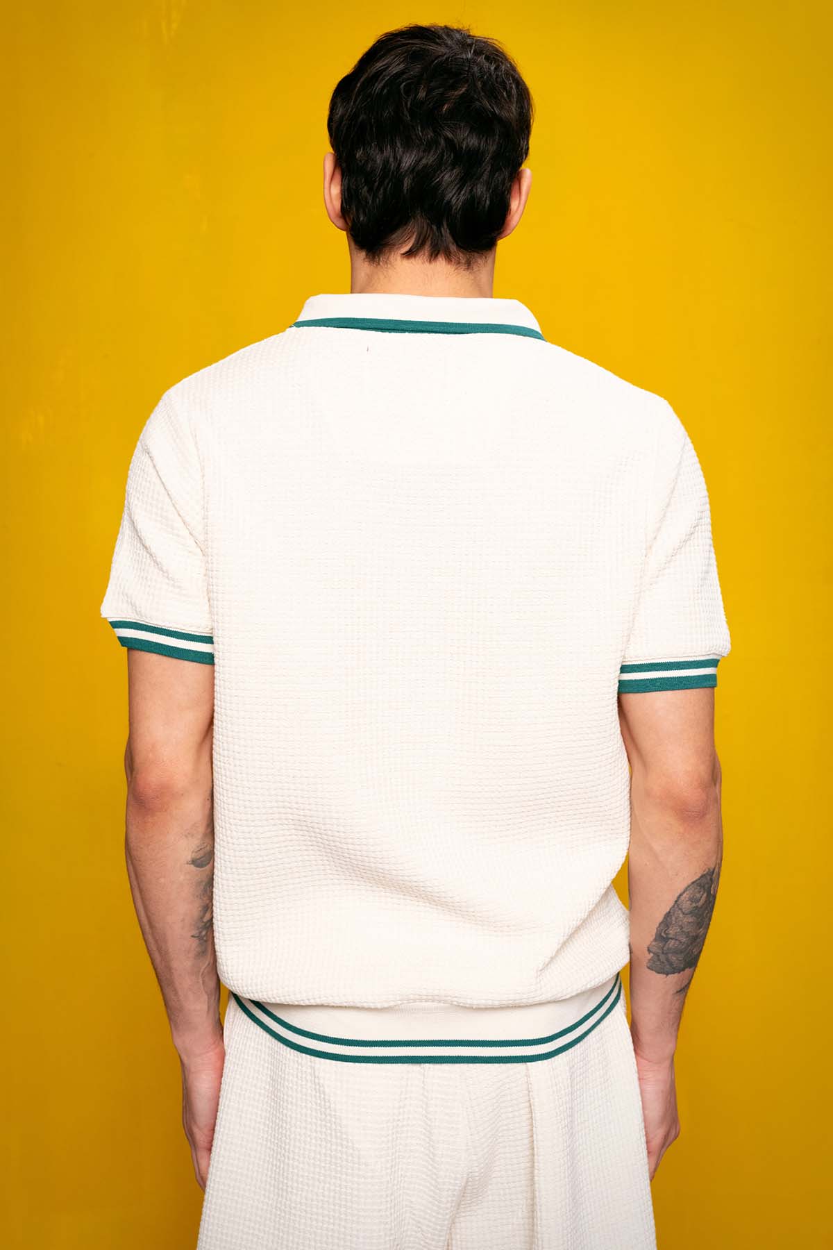 ARMALI POLO YAKA YEŞİL T-SHIRT - YEŞİL M