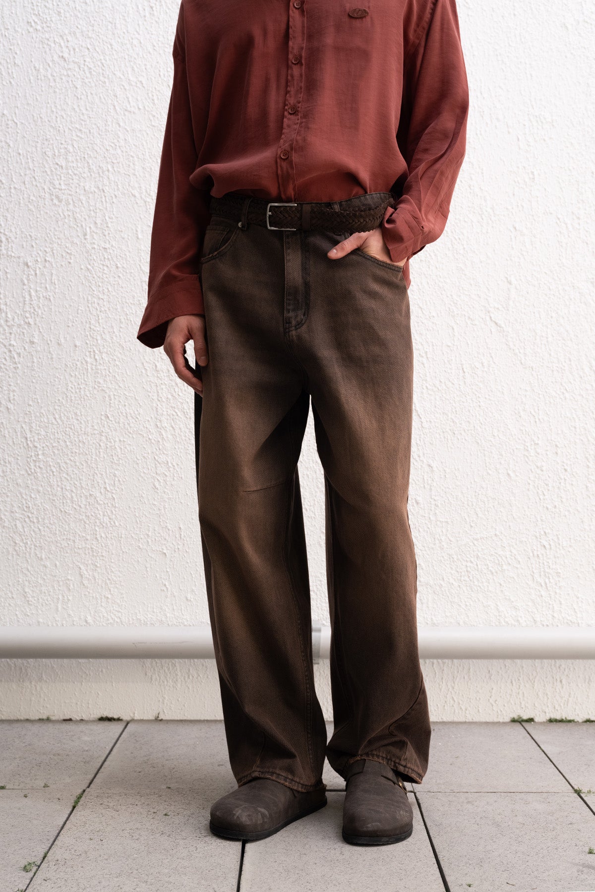 BAGGY FIT KAHVERENGİ JEAN