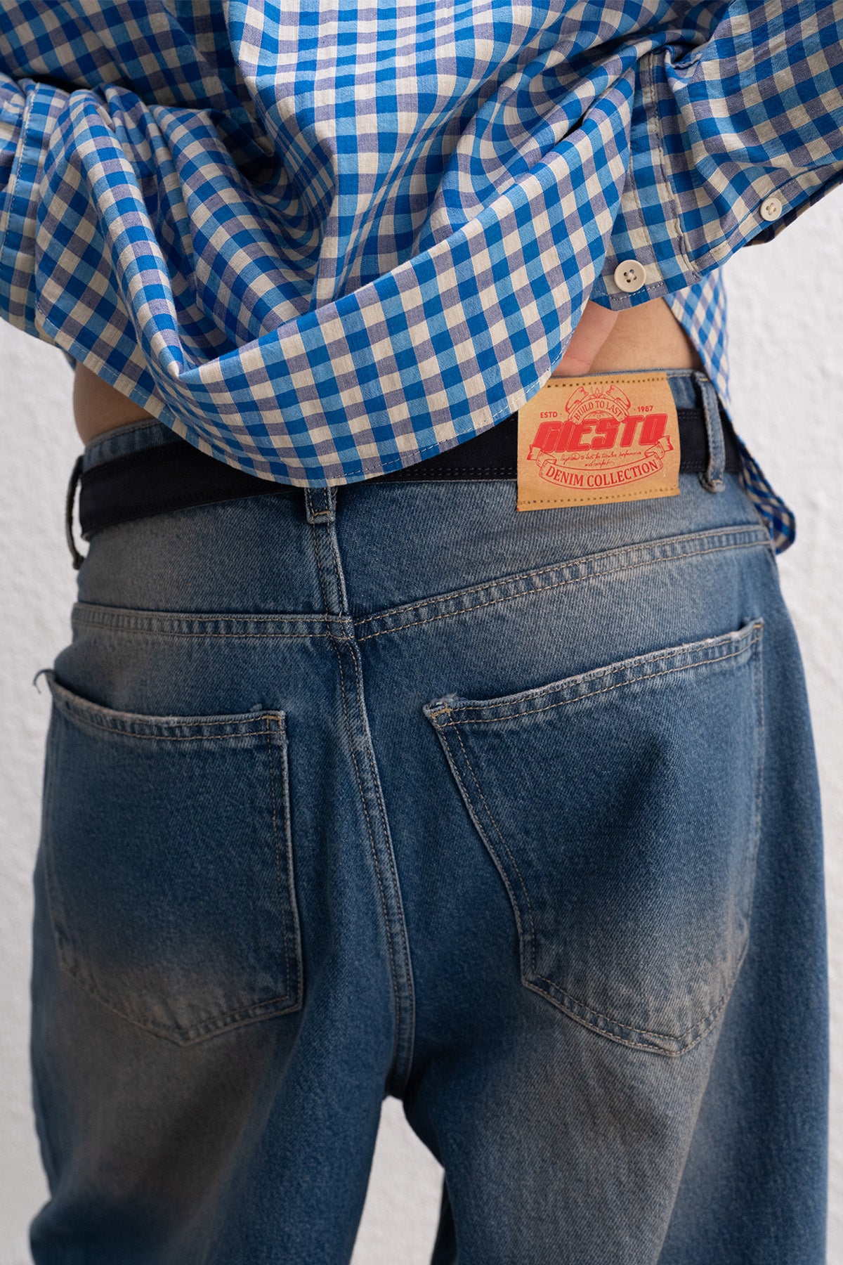 BAGGY FIT MAVİ JEAN - MAVİ M