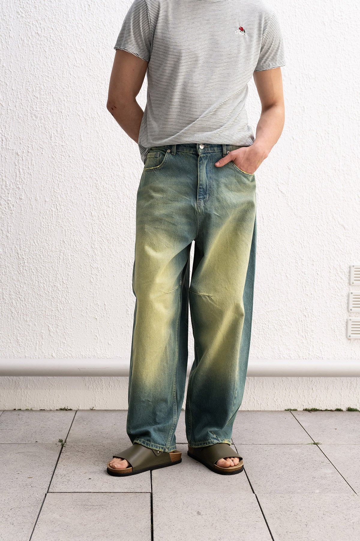 BAGGY FIT YEŞİL JEAN - YEŞİL XL