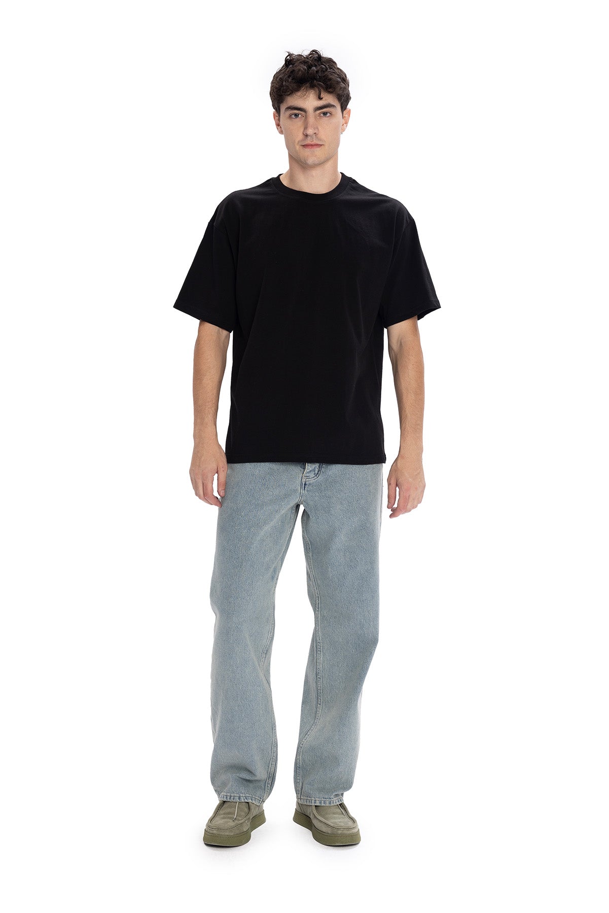 BASIC KISA KOL T-SHIRT - SİYAH - SİYAH XL